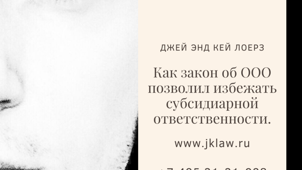 Закон об ООО позволяет избежать субсидиарной ответственности