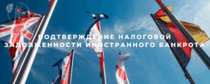 Подтверждение налоговой задолженности иностранного банкрота